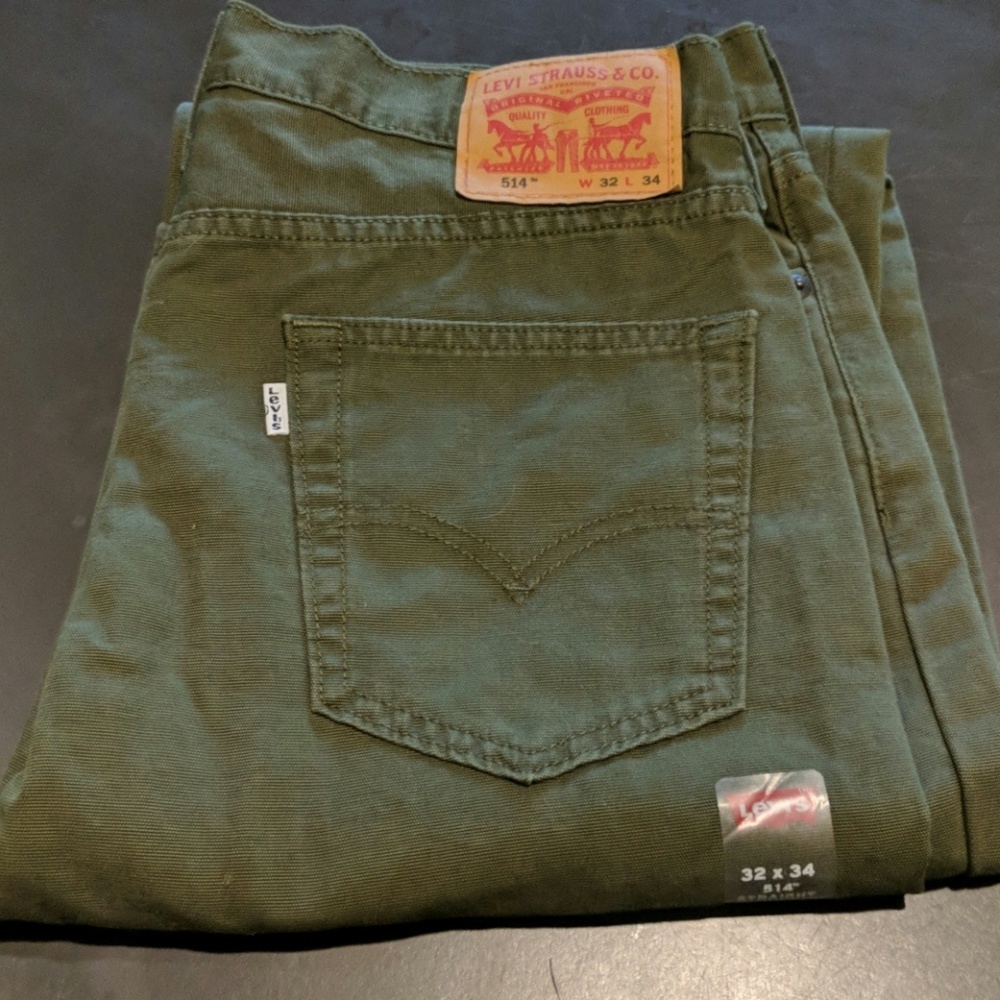 Olive green Levis jeans